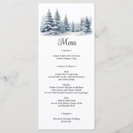 Schnee in Liebe Kiefernwald Menükarte