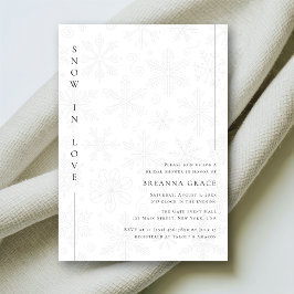 Schnee in Liebe | Winter Boho Budget Brautparty Einladung