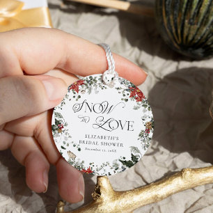 Schnee in Liebe Winter Brautparty Danke Geschenkanhänger