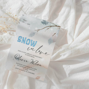 Schnee in Liebe Winter Brautparty - Eleganter Fros Einladung