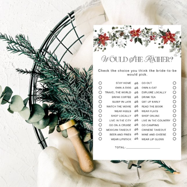 Schnee in Liebe Winter Evergreen Brautparty Game (Von Creator hochgeladen)