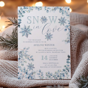 Schnee in Liebe Winter-Hochzeitsdusche-Thema Einladung