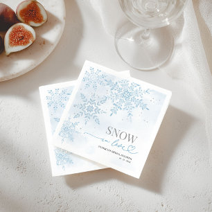 Schnee in Liebe Winter-Schneeflocke Brautparty  Serviette