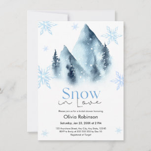 Schnee in Liebe Winter Schneeflocken Brautparty Einladung