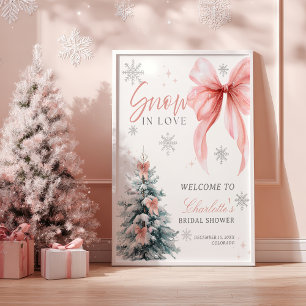 Schnee in Liebe Winter Wonderland Brautparty Poster