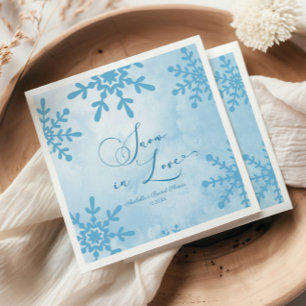 Schnee in Liebe Winter Wonderland Brautparty Serviette