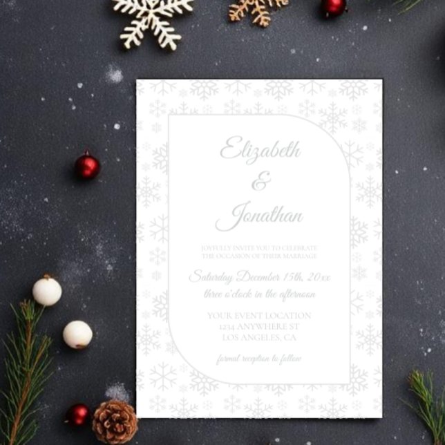 Schnee in Liebe Winterhochzeit Einladung (Von Creator hochgeladen)