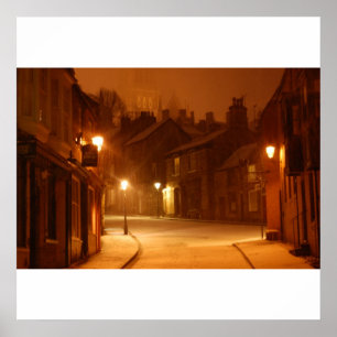 Schnee in Lincoln-Druck Poster