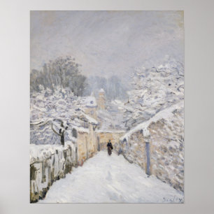 Schnee in Louveciennes, 1878 Poster