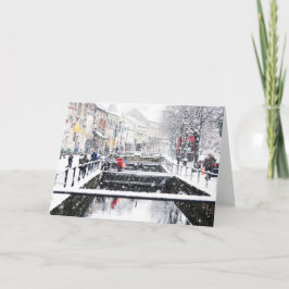 Schnee in Midsomer Norton, Nordsomerset, Feiertagskarte