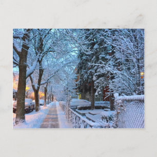 Schnee in Montreal Postkarte