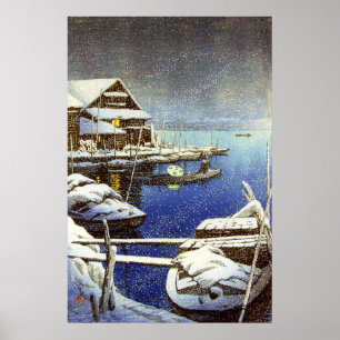 Schnee in Mukojima Kawase Hasui 1931  Poster