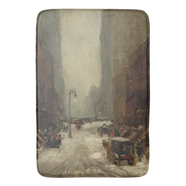 Schnee in New York City (Winter in NYC) Badematte (Vorderseite Vertikal)