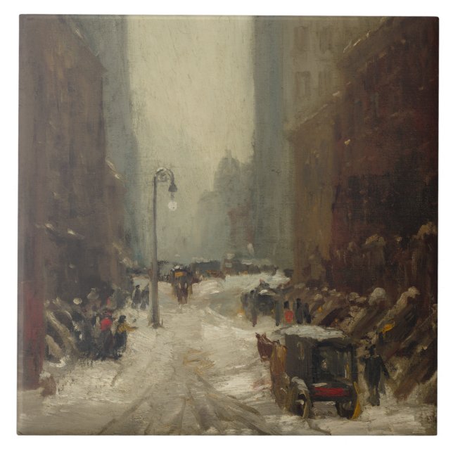 Schnee in New York City (Winter in NYC) Fliese (Vorderseite)