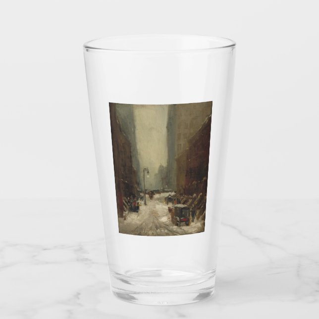 Schnee in New York City (Winter in NYC) Glas (Vorderseite)