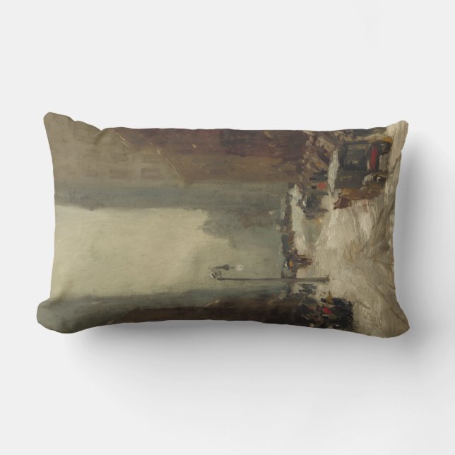 Schnee in New York City (Winter in NYC) Lendenkissen (Vorderseite)