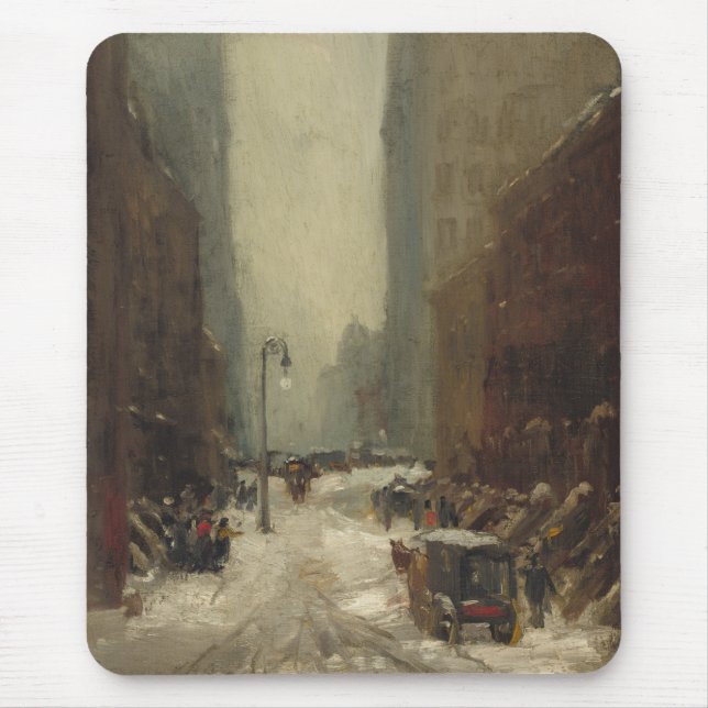 Schnee in New York City (Winter in NYC) Mousepad (Vorne)