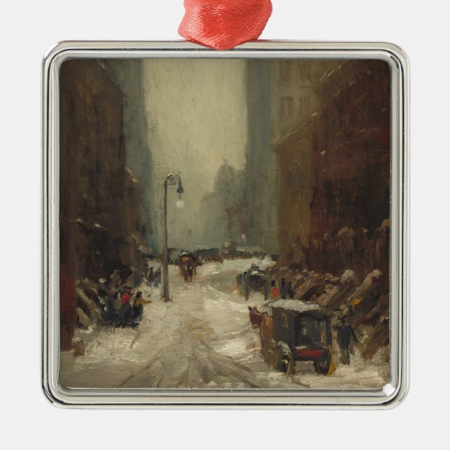 Schnee in New York City (Winter in NYC) Ornament Aus Metall (Vorne)