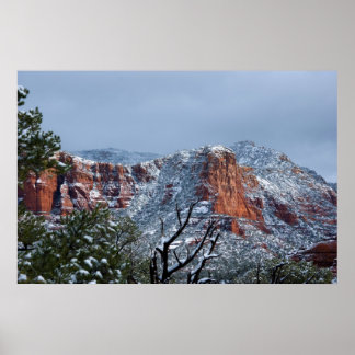 Schnee in Sedona Arizona 2812 Poster