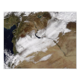 Schnee in Syrien Fotodruck