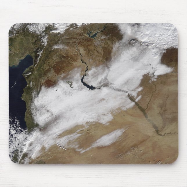 Schnee in Syrien Mousepad (Vorne)