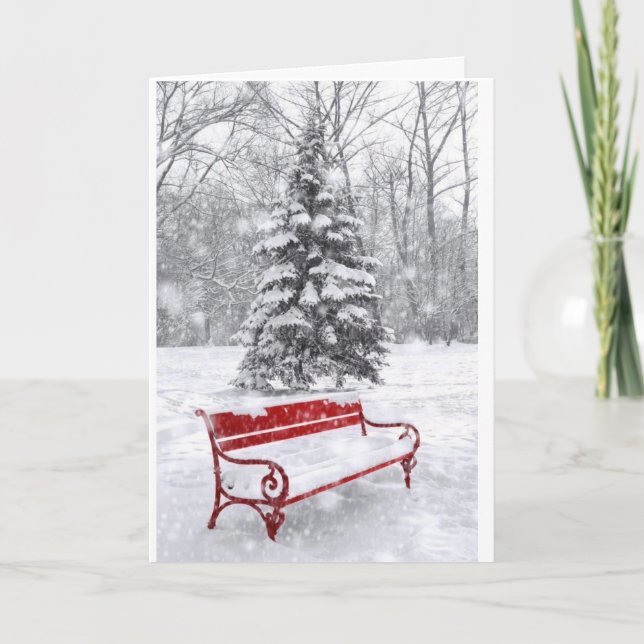 SCHNEE IST SO SCHÖN HOFFNUNG, DASS IHRE CHRISTMAS  KARTE (Vorderseite)