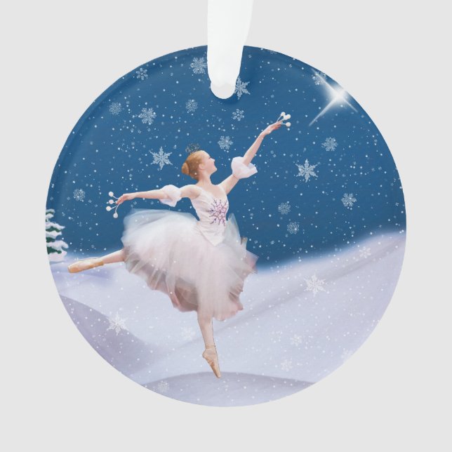 Schnee-Königin-Ballerina kundengerecht Ornament (Vorderseite)