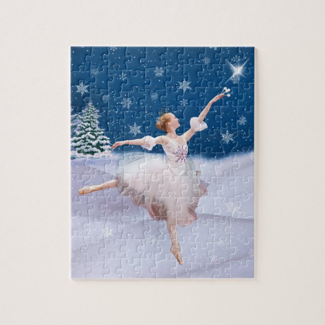 Schnee-Königin-Ballerina Puzzle (Vertikal)
