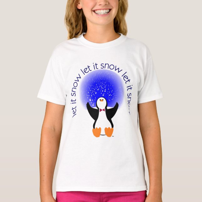 Schnee-KugelPenguin - lassen Sie es schneien! T-Shirt (Vorderseite)