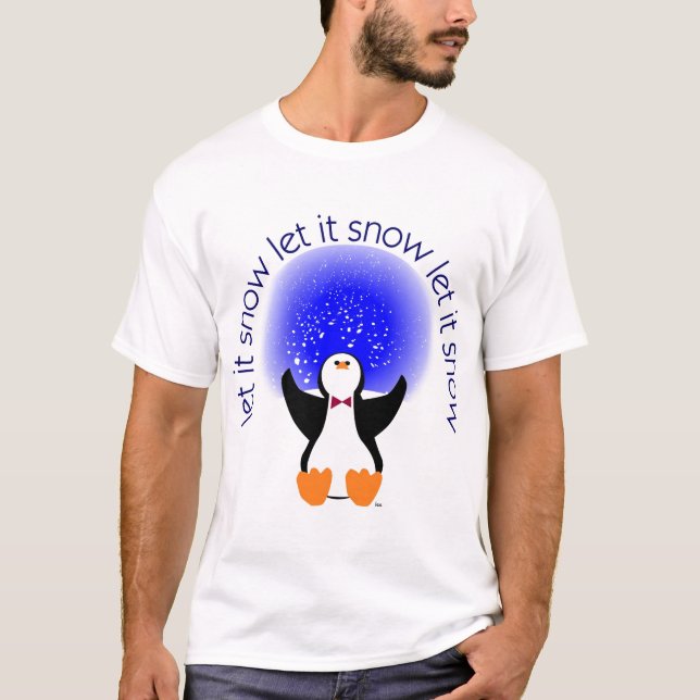 Schnee-KugelPenguin - lassen Sie es schneien! T-Shirt (Vorderseite)