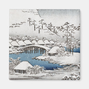 Schnee-Landschaftsmagnet Magnet