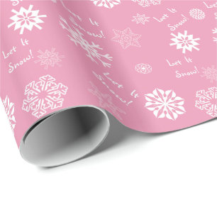 Schnee lassen - Party rosa Geschenkpapier
