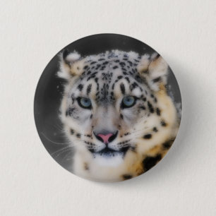 Schnee-Leopard Button