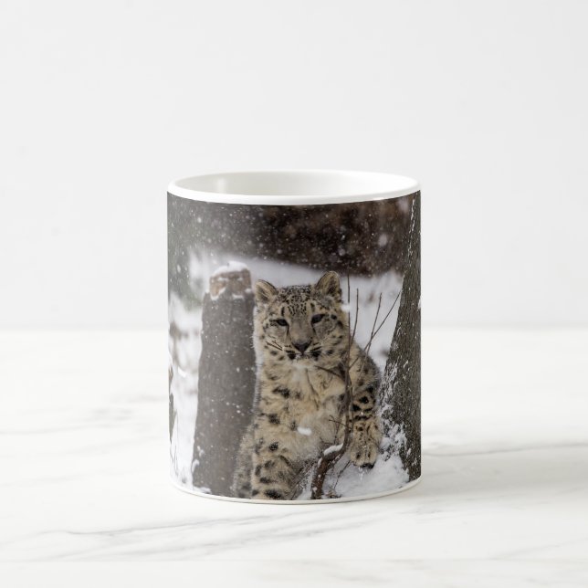 Schnee-Leopard CUB Kaffeetasse (Mittel)