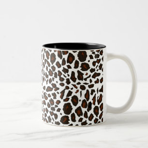 Schnee-Leopard-Druck Zweifarbige Tasse