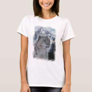 SCHNEE LEOPARD gefährdete Arten von Big Cat T-Shirt