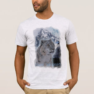 SCHNEE LEOPARD gefährdete Arten von Big Cat T-Shirt