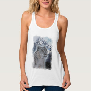 SCHNEE LEOPARD gefährdete Arten von Big Cat Tank Top