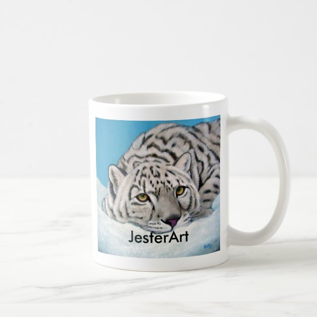 SCHNEE-LEOPARD KAFFEETASSE (Rechts)