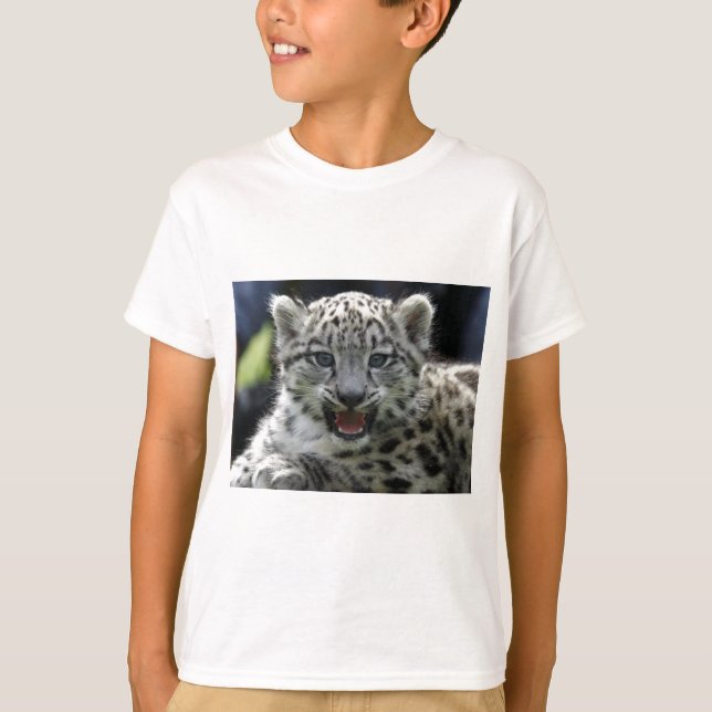 Schnee-Leopard-Kätzchen T-Shirt (Vorderseite)