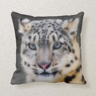 Schnee-Leopard Kissen