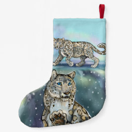 Schnee-Leopard Kleiner Weihnachtsstrumpf