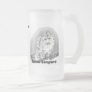 Schnee-Leopard-mattierte Tasse