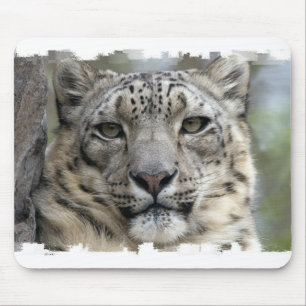 Schnee-Leopard-Mausunterlage Mousepad