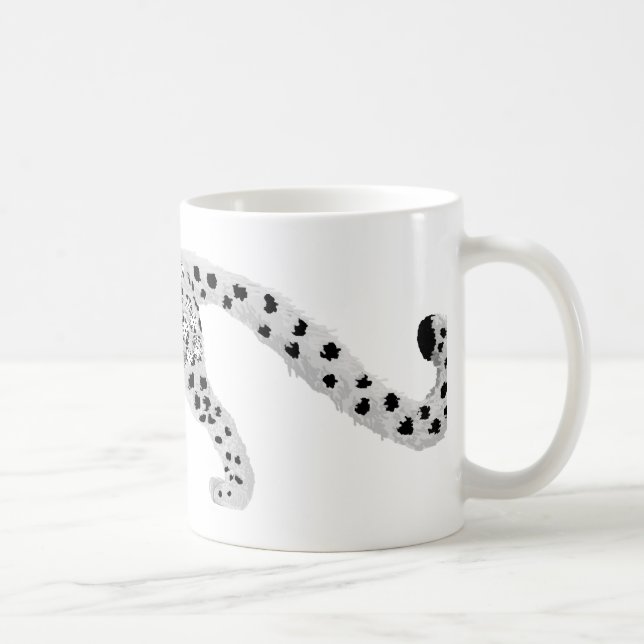 Schnee-Leopard mit der Kaffeetasse (Rechts)