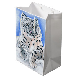Schnee-Leopard Mittlere Geschenktüte