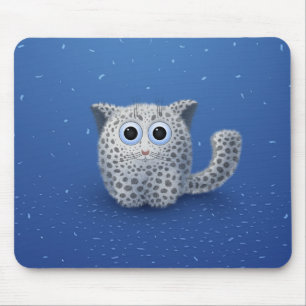Schnee-Leopard Mousepad