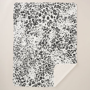 Schnee-Leopard-Muster Sherpadecke