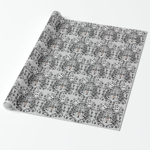 Schnee-Leopard-Packpapier Geschenkpapier