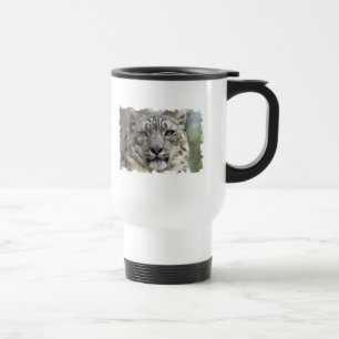 Schnee-Leopard-Reise-Tasse Reisebecher